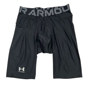Under Armour Compression Shorts Mens Large Black HeatGear Stretch Training